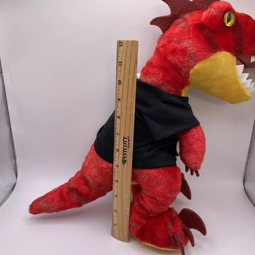 Build A Bear Red Dinosaur T Rex Velociraptor w/ Tee & Sound 19‎ Inch Plush BAB